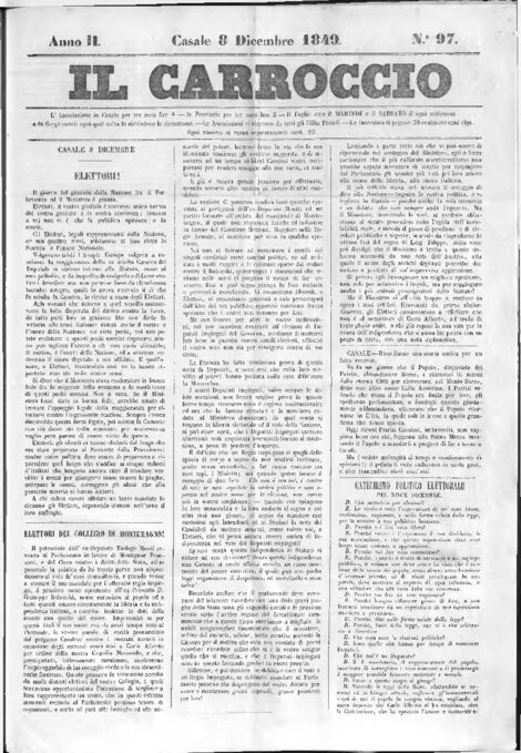 Il Carroccio - Edizione 97 del 08/12/1849